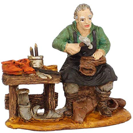 Acan Tradineur - Figura Zapatero para Portal de Belén 7 x 7.5 x 4 cm