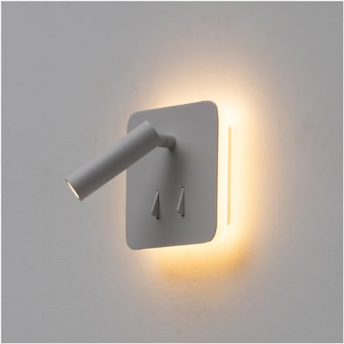 KOSILUM - Liseuse double lumière LED multifonctionnelle - Bilbao - Lumière Blanc Chaud Eclairage Salon Chambre Cuisine Couloir - - 300 lm + 550 lm - LED intégrée - IP20