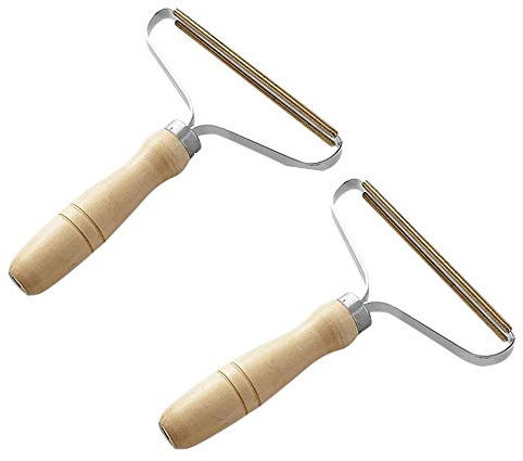 Wiederverwendbare Fusselrolle, tragbarer Entferner, manuelle Kleidung, Flusenrasierer, Ihre Kleidung und Stoffe, Wollprodukte, kämmt Wildleder-Fusseldecken, Fusselentfernung, 2 Stück