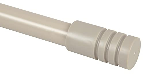 Bestlivings Gardinenstange Modern ausziehbar 115 bis 200 cm, Durchmesser 16mm/19mm - Edelstahl - Stil-Garnitur, 1-Lauf Metall Stange