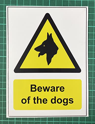 BEWARE OF THE DOGS SAFETY WARNING HARD BACKED SIGNS 3mm for walls doors gates