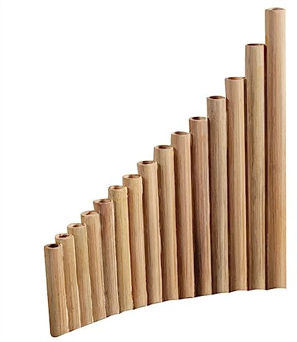 Panflöte Panflöte 15 Pfeifen Natürliches Bambus-Blasinstrument Panflöte G-Taste Panflöte Handgefertigt Traditionelle Blasinstrumente