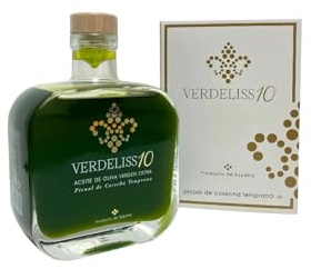 Aceite Verdeliss 10 Picual Cosecha Temprana | Botella de Aceite de Oliva Virgen Extra 500 ML con Estuche | Mejor Selección ENOVINOS