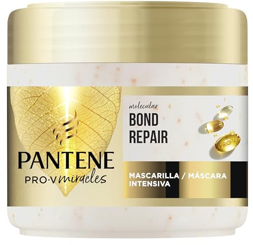 Pantene Molecular Bond Repair Masque capillaire intensif avec biotine 300 ml Formule Pro-V pour cheveux abîmés et très secs. Laisse les cheveux visiblement plus sains, forts et régénérés