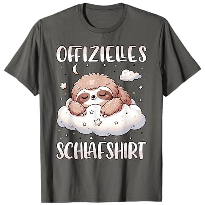 Offizielles Schlafshirt Faultier Schlafanzug Schlafen Schlaf T-Shirt