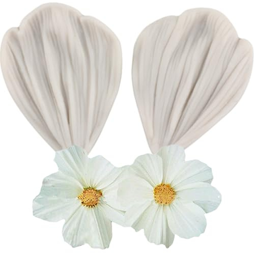 MINFEIDMS Molde de silicona para pasta de goma, diseño de flores y margaritas | Decoración para tartas, decoración de magdalenas, chocolate, caramelo, pasta de goma de mascar, arcilla polimérica
