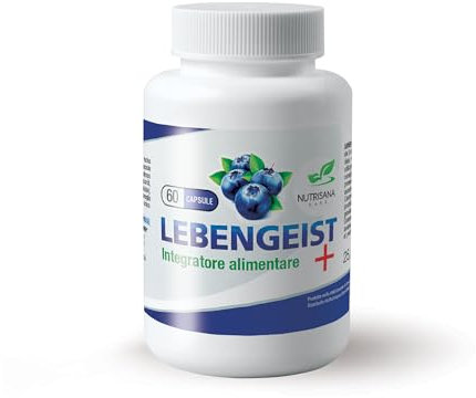 NUTRISANA | Lebengeist - Integratore Alimentare Capsule Antiossidanti con Mirtillo Nero e Cordyceps, Supporto per Energia, Visione e Benessere Generale, Combatte Stanchezza e Dolori Persistenti
