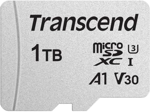 Transcend 1TB microSDXC 300S Klasse 10 Speicherkarte mit bis zu 95/45 MB/s (für Smartphones und Nintendo Switch Konsolen) mit SD-Adapter mit Frustration-Free-Verpackung - TS1TUSD300S-A