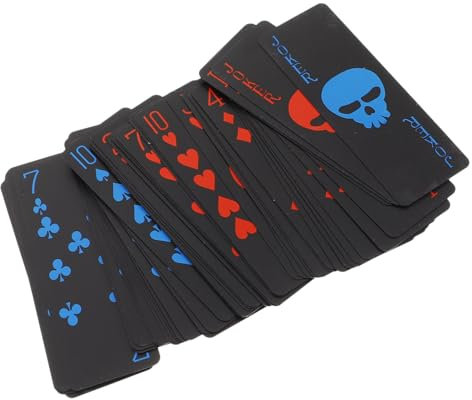 Alasum wasserdichte Pokerkarten Schwarzem PVC Mit Kreativen -Designs Für Partys Und Familienabende Für Kartenspiele Und Unterhaltung