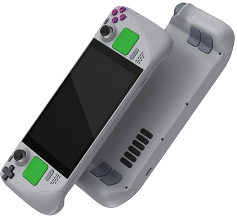 eXtremeRate Full Case&Tasten Set für Steam Deck, DIY-Front Gehäuse/Backplate/Trigger D-Pad ABXY Trackpad Back Buttons Ersatz Grips Hülle Zubehör für Steam Deck LCD Console-Klassik 1989 GB DMG-01 Stil