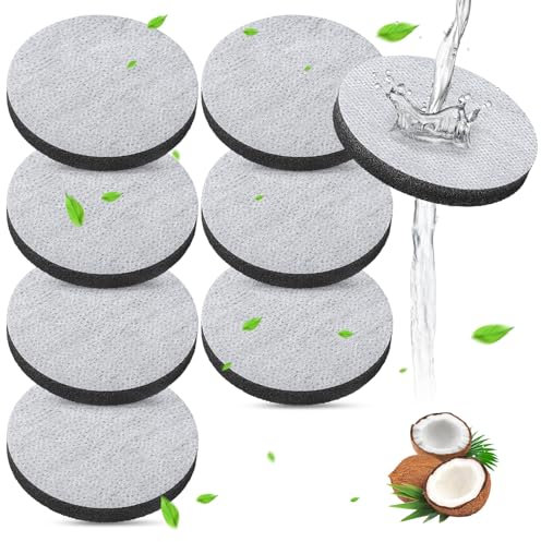 8 PCS Water Bottle Filter Discs Compatible with Brita Fill & Go Water Filter Bottles Carafes, Water Filter Discs Reduces PFAS, Chlorine, Microparticles, Other Impurities in Drinking Water