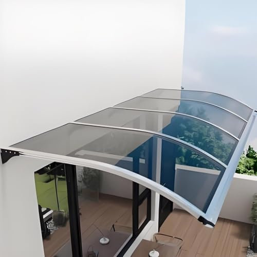 Überdachung balkon,türmarkisen,sonnenschutz markis,markise balkon,markise für türfenster außen,überdachung terrasse,balkon überdachung,terrassenüberdachung,terassenüberdachung,standmarkise(Clear,60x80