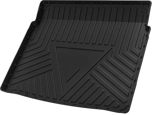 INFINAUTO Flat Face Cargo Liner Rear Trunk Mat Trunk Cargo Luggage Boot Tray Mat Stripes and Triangles Pattern for Audi Q3 2019-2024 Anti-Slip