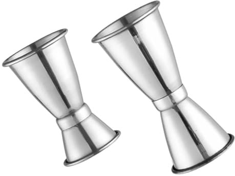HOLIDYOYO 2pezzi Misurini Cocktail Inossidabile Jigger per Bar Accessorio per Bevande Design e Resistente per Bartender e dei Cocktail