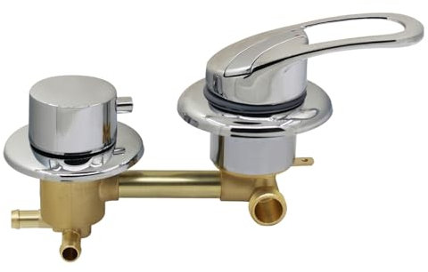 Miscelatore doccia incasso con deviatore per cabina doccia valvola 2 3 4 5 vie deviatrice in ottone cromato a parete per bagno rubinetto monocomando da muro cartuccia acqua manuale per wc (3 vie 10cm)
