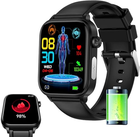bergxperten GlucoCare SOS - Original Smartwatch mit SOS-Notruf, automatischer Sturzerkennung, 24/7 Gesundheitsüberwachung und Aktivitäts-Tracking für Senioren - Sicherheit und Komfort vereint