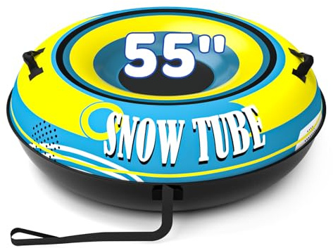 EPN 55'' Heavy Duty Snow Tube with Premium Oxford Covers and Handles for Adults, Thickened Bottom Inflatable Snow Sled Sledding Toboggan Winter Outdoor Fun