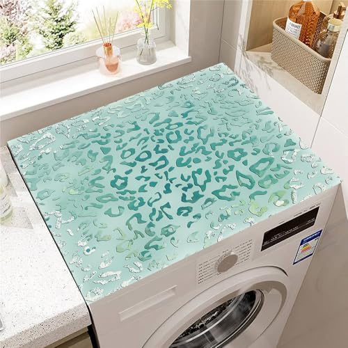 Highdi Textures Animales Housse de Protection pour Machine à Laver Top,Coussin de Machine à Laver Antidérapant Housse de Machine à Laver pour Machine à Laver Ou Sèche-Linge (Aqua,30x40cm)