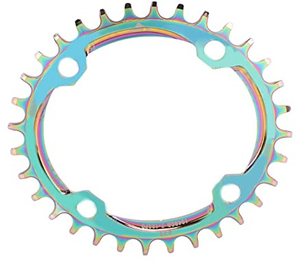 Plateau à Disque Ovale Plateau de Vélo Plateau de Roue de Chaîne Qualité Supérieure Léger Durable Conduite Sûre pour VTT Alliage d'aluminium 32T