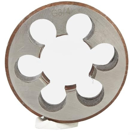 CYRENT Rundes Schneideisen-Set für BSP-Rohrgewinde, robuste HSS-Stahlwerkzeuge für verschiedene Anwendungen (G3/4-14)