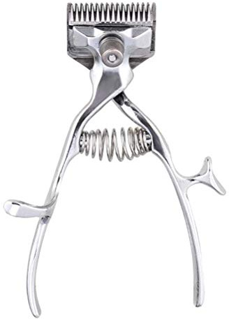 Dioche Tondeuse à Cheveux Manuelle Professionnelle, Outil de Coupe de Cheveux Ergonomique Non électrique avec Grande Force de Cisaillement, Faible Bruit pour Utilisation (SILVER)