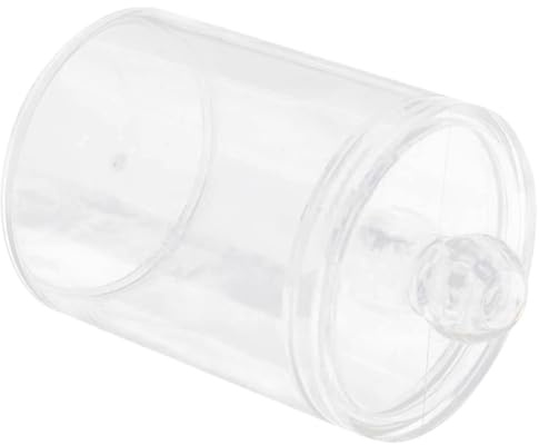 UKCOCO Caja Transparente para Hisopos de Algodón Tapa, Contenedor Redondo de Almacenamiento Hermético, Almacenamiento para Maquillaje y Artículos Diversos, Adecuado para Baño y Tocador,