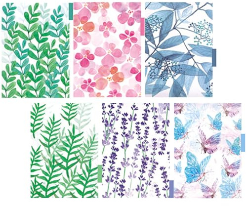 SUPVOX Intercalaires pour Classeur 30 Trous, Lot de 6 Pièces, Feuilles Transparentes en Pp, Séparateurs à Onglets Colorés A4, Protège-feuilles Pratique pour Organisation Bureau et École