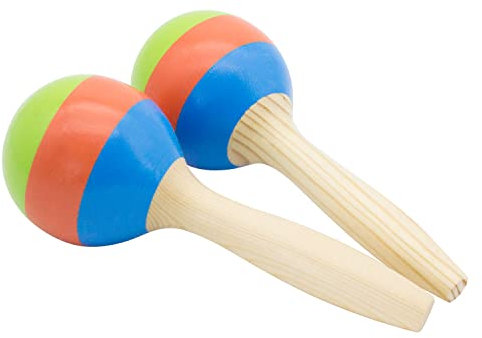 GICO Maracas für Kinder Set mit 2 Stück aus Holz Spiel Holzspielzeug Musik Musikinstrument Jungen Mädchen - 3872