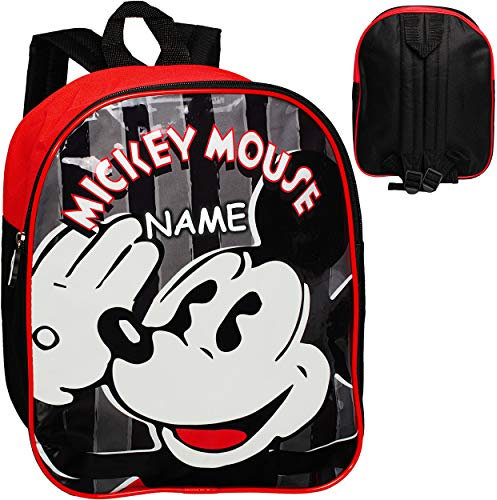 alles-meine.de GmbH Kinder Rucksack - - Mickey Mouse - inkl. Name - Tasche - wasserfest & beschichtet - Kinderrucksack/groß Kind - Jungen Mädchen - z.B. für Kindergarten/Vors..
