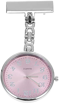 iplusmile Taschenuhr Armbanduhr Quarzuhr Ansteckuhr Krankenschwesternuhr Pflege FOB- Uhr für Doktor Pfleger Abschluss Lila
