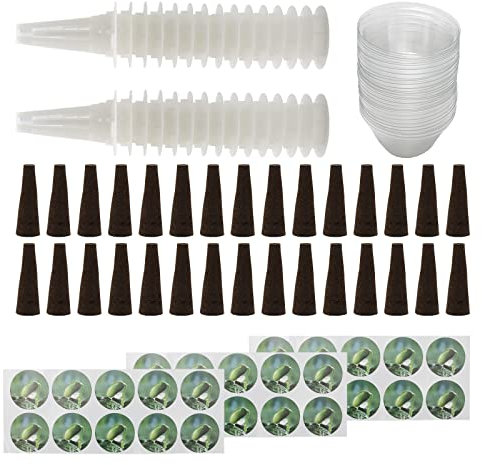 30Pack Wachstum Ersatz-Zubehör-Set mit 30 Wachstumsschwämme, 30 wachsen Dome, 30 Schatten Aufkleber, 30 Sämling Abdeckung, Starter Pods Wurzelwachstum Kräutergarten für Haus Küche Labor