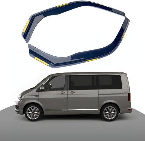 Haibak – Wind Deflectors Set Compatible with VW Transporter T5 T6 T6.1 Van II/III (2003-2021) – 2 Door – 2pcs Dark Tinted In-Channel Fit