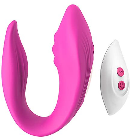 ChicLSQ Silikon Tragbar Paar Vibratoren für Sie Klitoris und G Punkt Stimulation mit Leise 10 Vibrationsmodi Fernbedienung Prostata Vibrator Stark Analvibrator Sexspielzeug für Frau Paare （Pink）