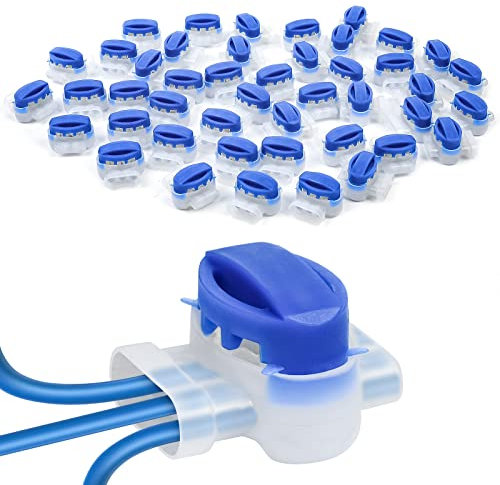 OFFCUP Verbinder Cable Connectors, 45 Stück Wasserdicht Kabelklemmen mit Gel, Mähroboterzubehör, Anschlussklemmen Kabelklemmen für Rasenroboter Verlängerung Begrenzungskabel
