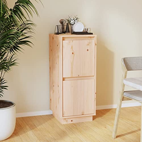 ADWOA Sideboard 31,5x34x75 cm Massivholz Kiefer Buffetschrank Vitrinenschrank