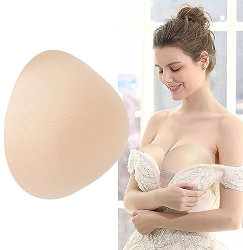 Cuscinetti Per Inserti in Reggiseno in Schiuma, Forma del seno per mastectomia Reggiseno per seno con inserto per protesi triangolare in morbido cotone traspirante e leggero per mastectomie femminili