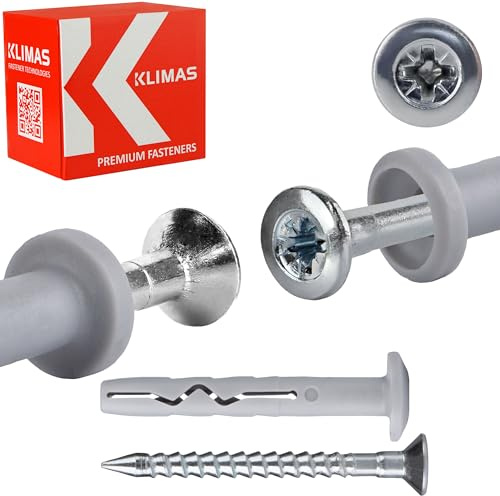 KLIMAS Schlagdübel SMK Nageldübel Dübel Nageldübel mit Kragen Zylinderkopf (8 x 120-100 St.)