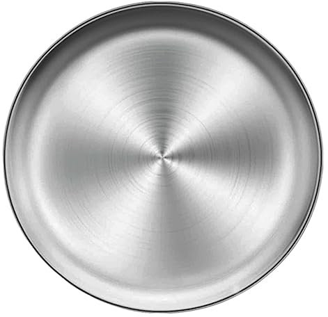 Placas de Pizza, Bandeja de Pizza de Acero Inoxidable de 26 cm, Bandeja de Pizza Redonda, Bandeja de Almacenamiento de Metal, moldes de Pizza Redondas para Pastel de Pizza de Galleta