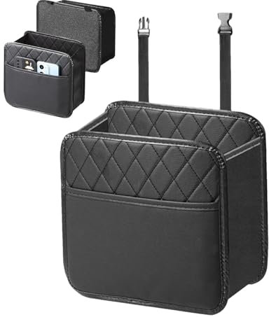 Autositz-Rückenlehnen-Organizer, PU-Leder, mehrere Taschen, multifunktional, hohe Kapazität, Kofferraum- und Sitz-Organizer mit Getränkehaltern für Reisen