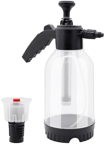 Hioph 2L Snow Foam Pump Sprayer With 2 Nozzles - Hand-Pressurised Car Foam Sprayer for Cleaning and Watering Flowers