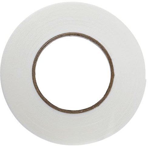 YoiYee Nastro biadesivo in schiuma bianca, larghezza 35 mm, forte adesivo, ideale per montaggio e progetti fai da te, 10 m (L) x 35 mm (W) x 1 mm (T)