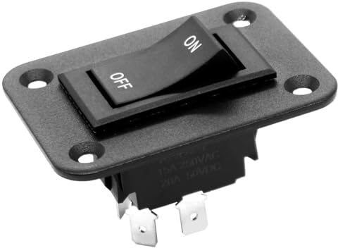 VOANZO 12V 20 A Schalter EIN/AUS mit Panel 4Pin Wippschalter DPST Anhänger Camper Licht Kippschalter für Wohnmobil Boot etc.