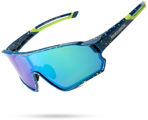 ROCKBROS Fahrradbrillen Sonnenbrille Polarisierte UV400 Damen Herren Windschutzbrille Sportbrille Radbrille zum Radfahren