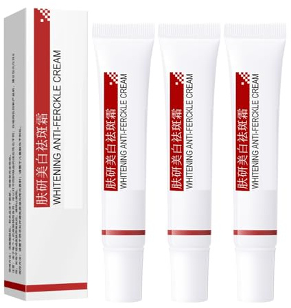 Crema Sbiancante e Anti-lentiggini, Crema Sbiancante Lentiggini, Crema Viso Donna Idratante, Illuminante, Macchie Scure Pelle per Tono Uniforme e Pelle più Chiara (3 pcs)