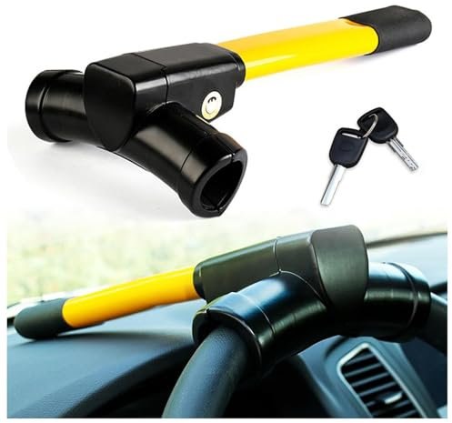 WACDXST Lenkradkralle für PKW, für VW Amarok Bora Golf Plus Golf SV Golf 2000-2025 verstellbare Lenkradsperre Auto Diebstahlschutz Einziehbare universal Stahl