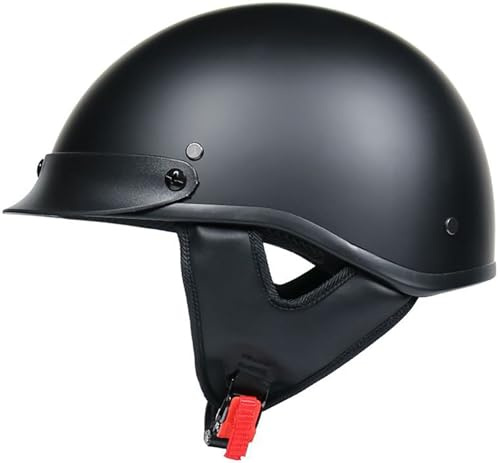 Casco Da Moto Aperto Caschi A Scodella, DOT/ECE Omologato Retrò Mezzo Conchiglia Casco, Caschi Jet Con Visiera Parasole, Casco Da Moto Scooter Per Donna E Uomo Adulto 2,XXL=63-64CM