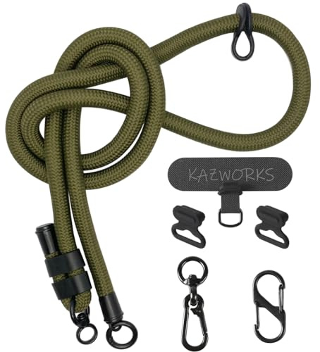 kazworks Cell Phone Lanyard Crossbody Phone Strap Mobile Phone Lanyard Thick Rope 125cm-165cm (49in-65in) Adjustable