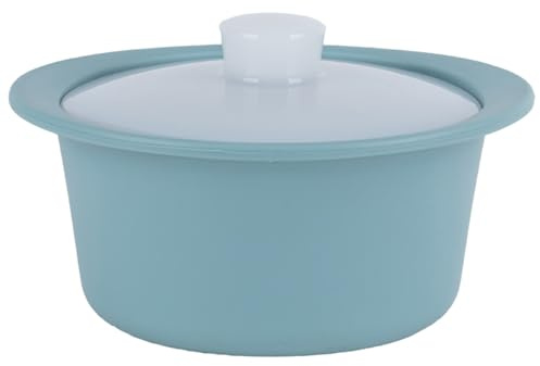 Vapores de microondas, olla de microondas de silicona de grado alimenticio con mango y tapa, horno y lavavajillas seguros para verduras, tazones de cocción, tazón de comida, vapores de silicona