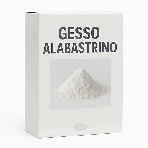 Plâtre d’Alabastre en Poudre Blanc Cassé 1 KG – Demi-Hydrate de Calcium pour Moules, Rosaces, Cadres et Stuc – Finition Fine, Usage Intérieur