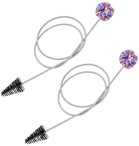 Set di 2 spazzole per la pulizia di strumenti a doppia testa per manutenzione flauto, spazzola per la pulizia della tromba e sassofono